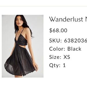 Free people cut out mini dress